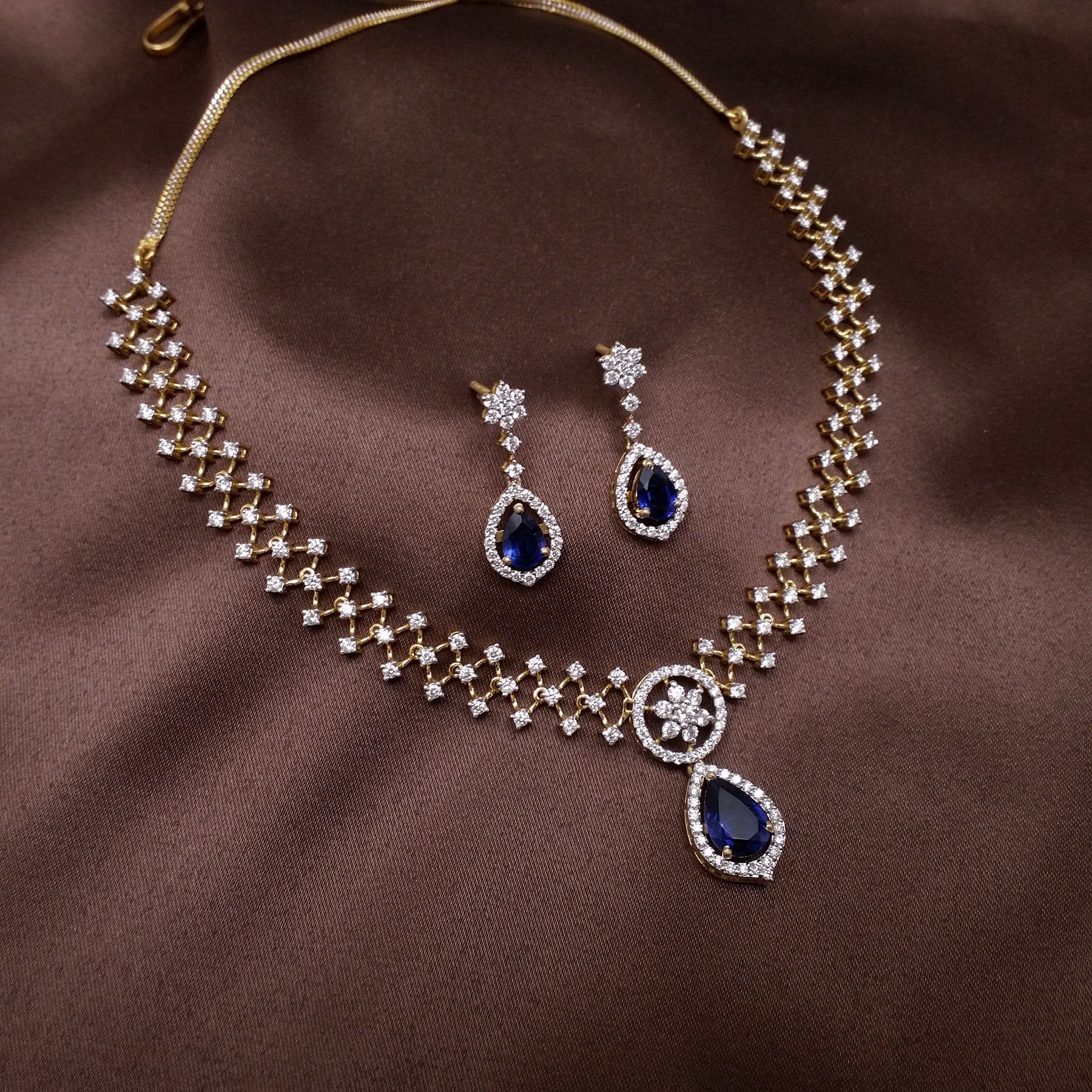 fancy necklace and  earring